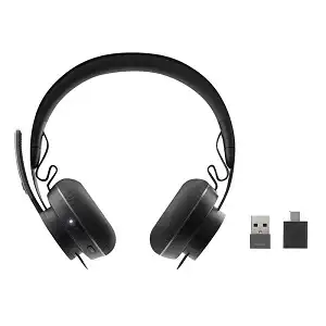 Logitech UC Zone Wireless Bluetooth Headset with On-Ear Design and Active Noise Cancelling