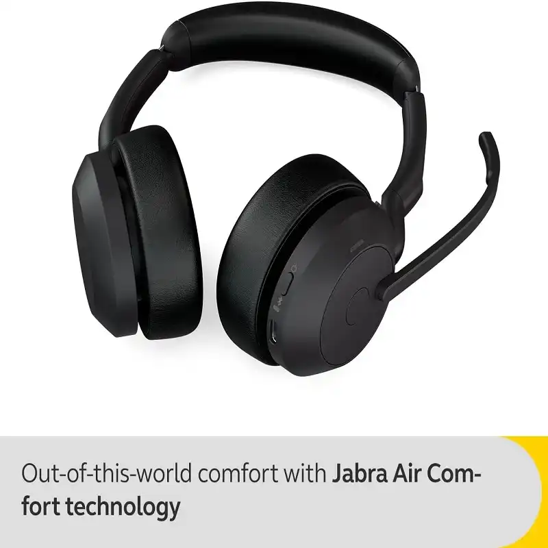 Wireless 55 Noise Link Evolve2 Stereo Headset C Type 380c Jabra USB Cancelling
