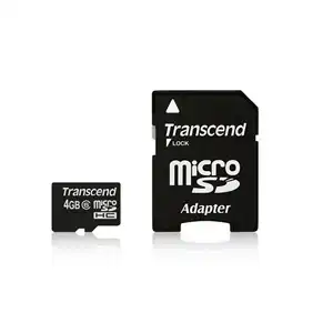 Transcend 4GB Class 6 microSDHC Memory Card with SD Adapter – TS4GUSDHC6, Lifetime Warranty