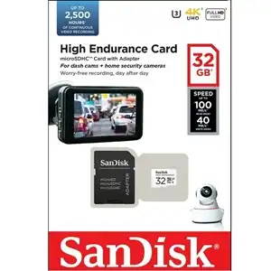 SanDisk High Endurance Flash memory card 32GB Video Class V30 / UHS-I U3 / Class10 microSDHC UHS-I