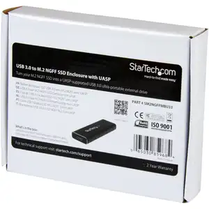 StarTech M.2 SATA SSD to USB 3.0 Enclosure with UASP - High-Speed & Portable