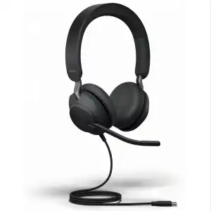 Jabra Evolve2 40 SE: Superior Call Clarity & Immersive Audio with USB-C | Wired Stereo Headset