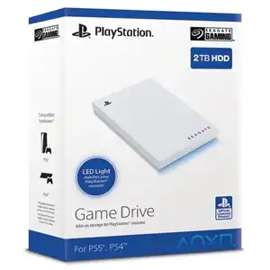Seagate Game Drive PS5 2TB External HDD USB 3.0 – Official PlayStation White Edition