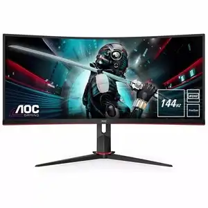 AOC Gaming CU34G2X/BK 34" Curved WQHD LED Monitor, 144Hz, 1ms, VA Panel, AMD FreeSync, USB Hub