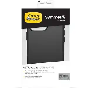 OtterBox Symmetry Series 360 Back Cover for iPhone 16 Pro Max – MagSafe, Drop Protection, Black