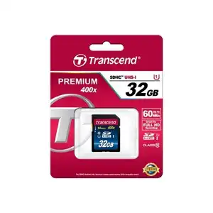 Transcend Premium 32GB SDHC Class 10 UHS-I - Ultra High-Speed Memory Card for Full HD