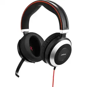 Jabra Evolve 80: Noise-Cancelling Headset, 3.5mm Jack, Skype