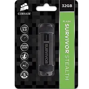 Corsair Flash Survivor Stealth 32GB USB 3.0 Flash Drive Premium Aluminium Housing