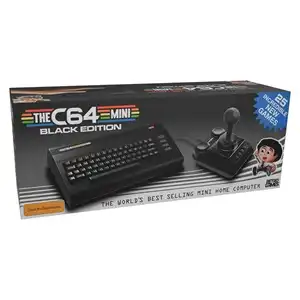 THEC64 Mini Console Black Edition – 25 Modern C64 Games, HD Output, USB & Joystick Included