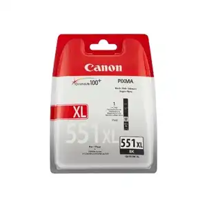 Canon CLI-551BK XL High Yield Black Ink Cartridge – Genuine ChromaLife100+ for PIXMA Printers