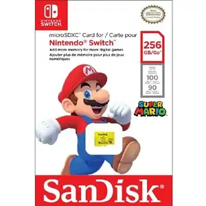 SanDisk 256GB microSDXC UHS-I Memory Card for Nintendo Switch – Official Licensed Card