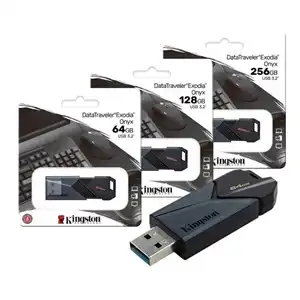 Kingston DataTraveler Exodia Onyx USB 3.2 | 64GB-256GB Matte Black Drive