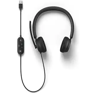 Microsoft Modern Wired On-ear Stereo Headset - Noise Reduction Microphone - USB