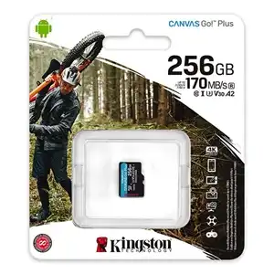 Kingston Canvas Go! Plus 256GB microSD - 4K UHD, U3/V30, A2 Support