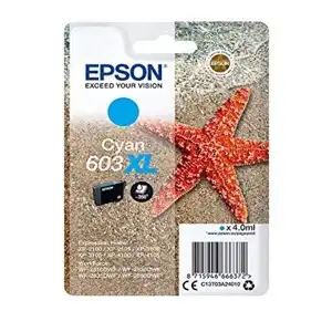 Epson 603XL Cyan Ink Cartridge – High-Yield XL, Original, 4ml, Single Pack