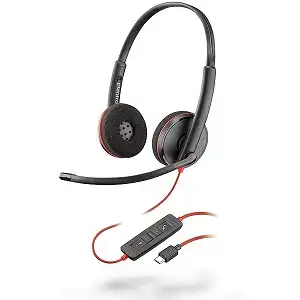 Plantronics Blackwire C3220 USB-C Wired Stereo Headset with Noise Cancelling Mic