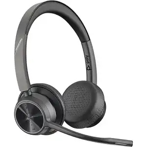 Poly Voyager 4300 UC 4320-M: Wireless Stereo Headset with Noise-Canceling Mic