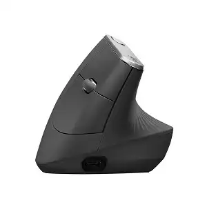 Logitech MX Vertical Ergonomic Wireless Mouse - Multi-Device, 4000 DPI, Fast Charging