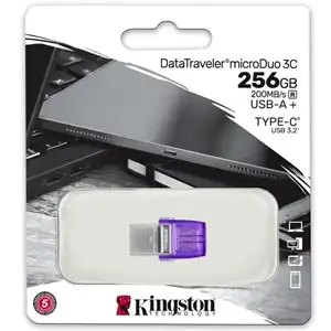 Kingston DataTraveler microDuo 3C USB Flash Drive - 256GB USB 3.2 Gen 1 Type-C and Type-A
