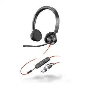 Poly Blackwire 3325 Wired Headset - USB-C, 3.5mm, Noise-Cancelling, Teams Certified