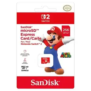 SanDisk 256GB microSD Express Card – Super Mario Edition for Nintendo Switch 2