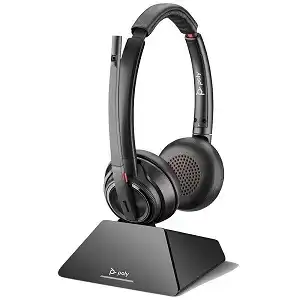 Plantronics Savi 8220 Wireless Dect UC - Microsoft Over-the-head Stereo Headset