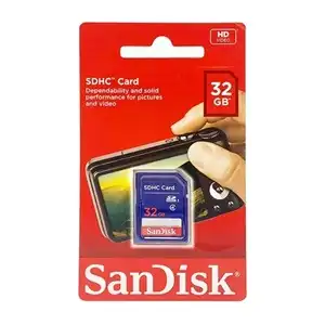 SanDisk 32GB SDHC Flash Memory Card, Class 4 – Durable, High-Capacity Storage for Cameras & More
